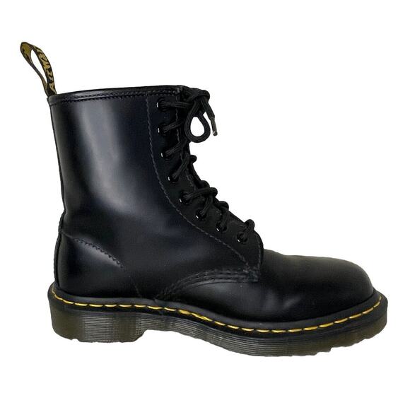 Dr. Martens 1460 8-Eye Lace Up Black Smooth Leather Boots Women US 6 | UK 4 - Picture 4 of 16